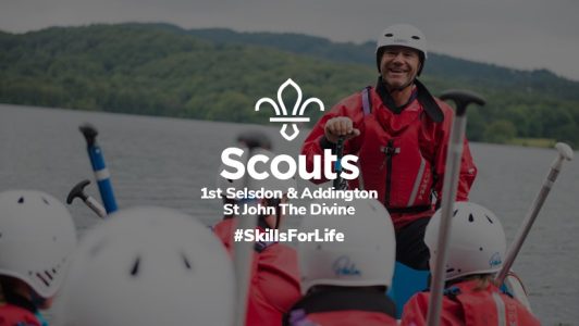 Image showing scouting adventure, with scout group logo overlaid